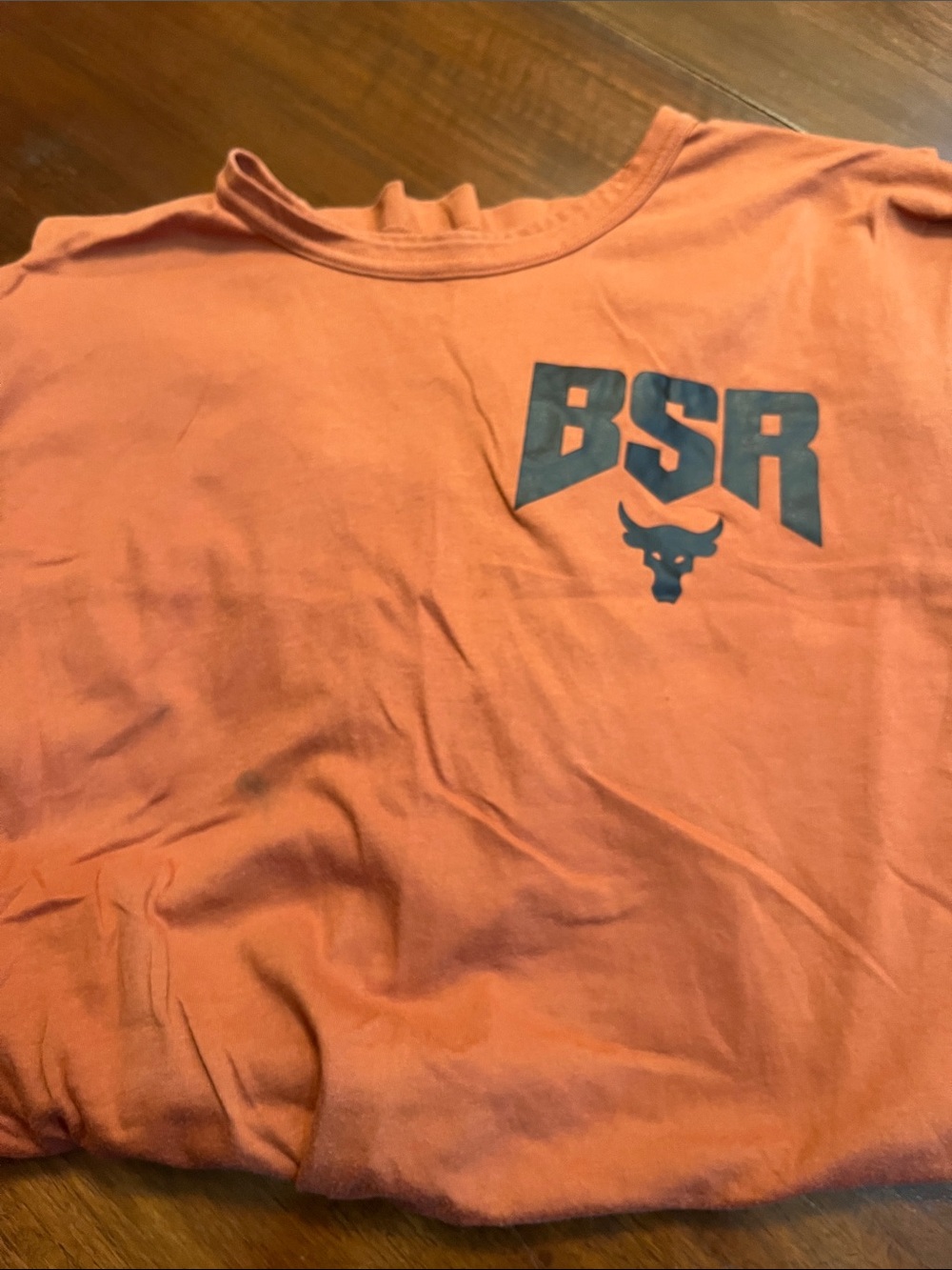 Under Armour Orange Short Sleeve Tee with BSR Logo